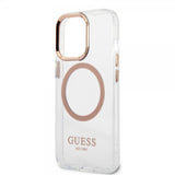 Guess iPhone 13 Pro Max Skal Transparent MagSafe Guld Transparent