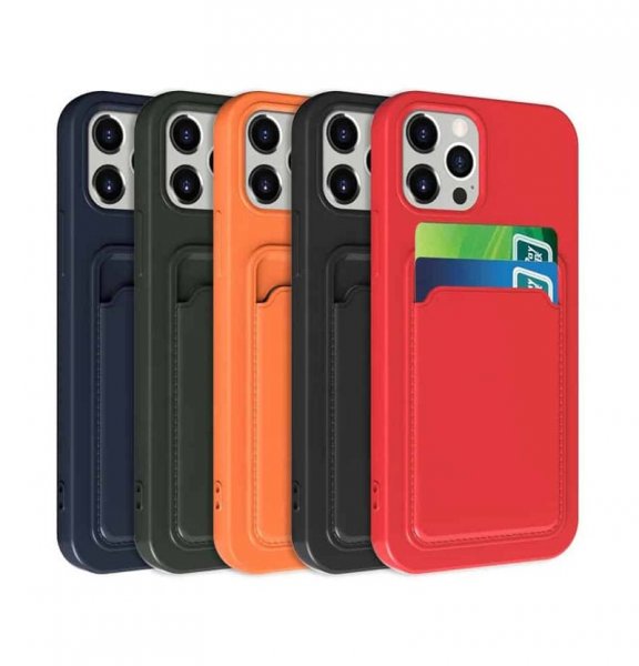 iPhone 13 Pro Skal Korthållare Orange