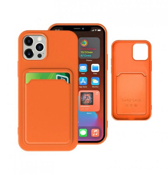 iPhone 13 Pro Skal Korthållare Orange