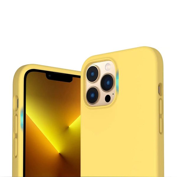Rvelon iPhone 13 Pro Skal Silikon Gul