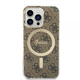 Guess iPhone 13 Pro Skal 4G Pattern MagSafe Brun