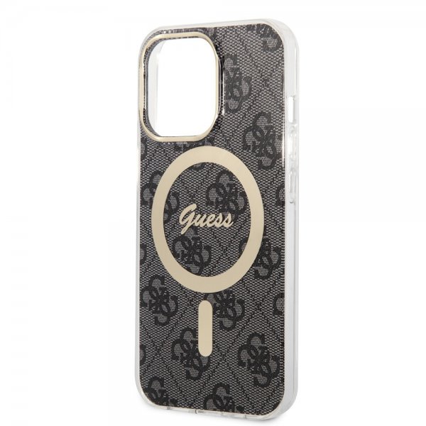 Guess iPhone 13 Pro Skal 4G Pattern MagSafe Svart