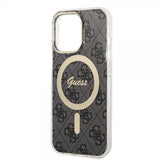 Guess iPhone 13 Pro Skal 4G Pattern MagSafe Svart