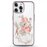 Kingxbar iPhone 13 Pro Skal Blommönster Rosa