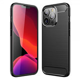 iPhone 13 Pro Skal Borstad Kolfibertextur Svart