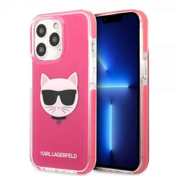 Karl Lagerfeld iPhone 13 Pro Skal Choupette Fuchsia