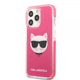 Karl Lagerfeld iPhone 13 Pro Skal Choupette Fuchsia