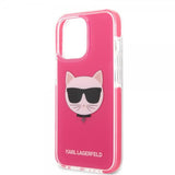 Karl Lagerfeld iPhone 13 Pro Skal Choupette Fuchsia