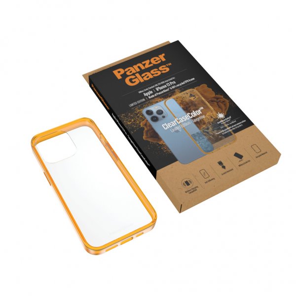 PanzerGlass iPhone 13 Pro Skal ClearCase Color Tangerine