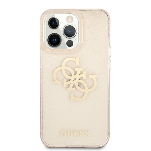 Guess iPhone 13 Pro Skal Full Glitter Guld