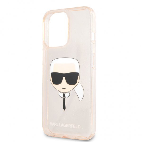 Karl Lagerfeld iPhone 13 Pro Skal Full Glitter Guld