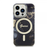 Guess iPhone 13 Pro Skal Golden Marble MagSafe Svart