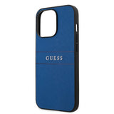 Guess iPhone 13 Pro Skal Hot Stamp Metal Logo Blå