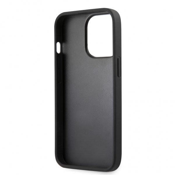 Guess iPhone 13 Pro Skal Hot Stamp Metal Logo Blå