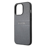 Guess iPhone 13 Pro Skal Hot Stamp Metal Logo Grå