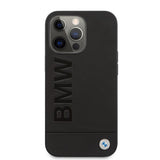 BMW iPhone 13 Pro Skal Hot Stamp Metal Logo Svart