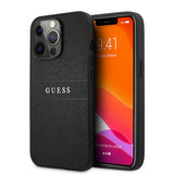 Guess iPhone 13 Pro Skal Hot Stamp Metal Logo Svart