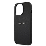 Guess iPhone 13 Pro Skal Hot Stamp Metal Logo Svart