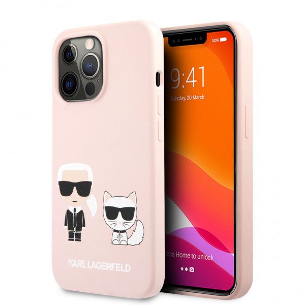Karl Lagerfeld iPhone 13 Pro Skal Karl & Choupette Ljusrosa
