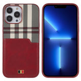 iPhone 13 Pro Skal Korthållare Vinröd