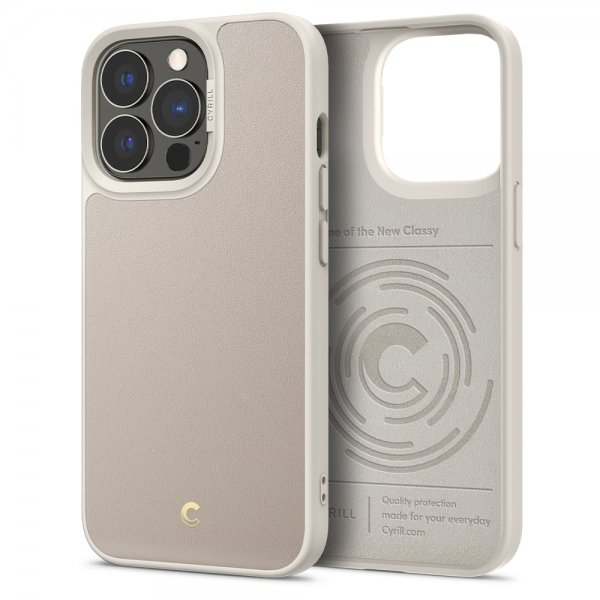 Cyrill iPhone 13 Pro Skal Leather Brick Cream