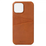 Krusell iPhone 13 Pro Skal Leather CardCover Cognac Brown