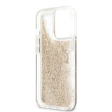 Guess iPhone 13 Pro Skal Liquid Glitter Guld