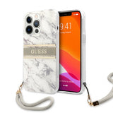 Guess iPhone 13 Pro Skal Marble Design Stripe Grå