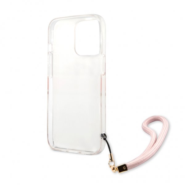 Guess iPhone 13 Pro Skal Marble Design Stripe Rosa