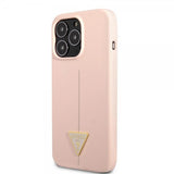 Guess iPhone 13 Pro Skal Metal Triangle Rosa