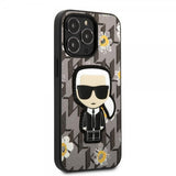 Karl Lagerfeld iPhone 13 Pro Skal Monogram Iconic Patch Grå