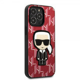 Karl Lagerfeld iPhone 13 Pro Skal Monogram Iconic Patch Röd