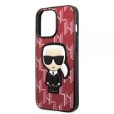 Karl Lagerfeld iPhone 13 Pro Skal Monogram Iconic Patch Röd