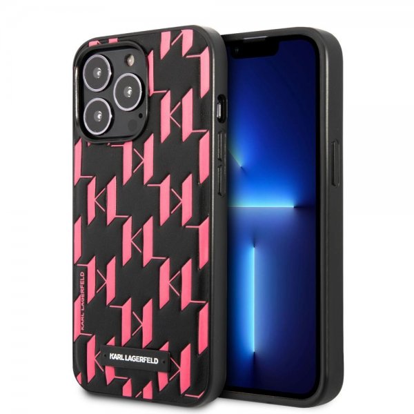 Karl Lagerfeld iPhone 13 Pro Skal Monogram Pattern Rosa