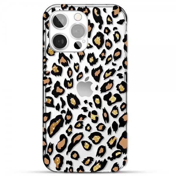 Kingxbar iPhone 13 Pro Skal Mönster Leopard