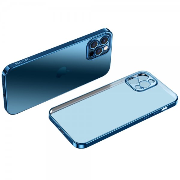 Sulada iPhone 13 Pro Skal Pläterad Kant Blå