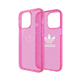 Adidas iPhone 13 Pro Skal Protective Clear Case Glitter Rosa