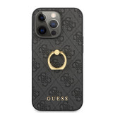 Guess iPhone 13 Pro Skal Ring Stand Grå