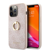 Guess iPhone 13 Pro Skal Ring Stand Rosa