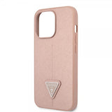 Guess iPhone 13 Pro Skal Saffiano Metal Triangle Rosa