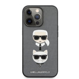 Karl Lagerfeld iPhone 13 Pro Skal Saffiano Silver