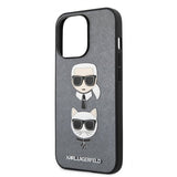Karl Lagerfeld iPhone 13 Pro Skal Saffiano Silver