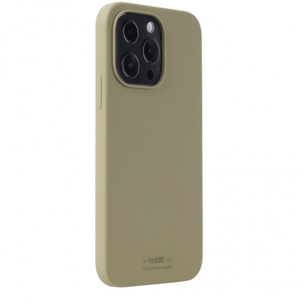 holdit iPhone 13 Pro Skal Silikon Khaki Green