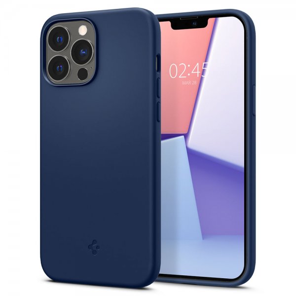 Spigen iPhone 13 Pro Skal Silicone Fit Navy Blue