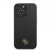 Guess iPhone 13 Pro Skal Silicone Metal Logo 4G Svart