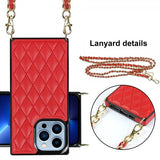 iPhone 13 Pro Skal Square med Strap Röd