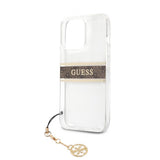 Guess iPhone 13 Pro Skal Stripe Charm Brun