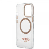 Guess iPhone 13 Pro Skal Transparent MagSafe Guld Transparent