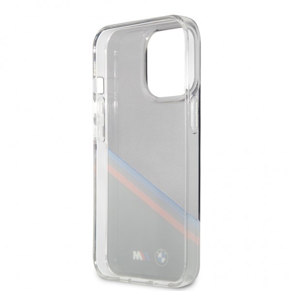 BMW iPhone 13 Pro Skal Tricolor Stripe Transparent Svart