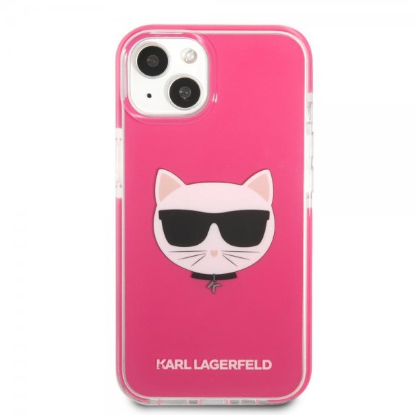 Karl Lagerfeld iPhone 13/14/15 Skal Choupette Fuchsia